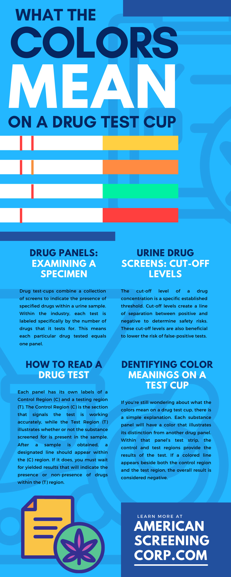 what do the colors mean on a urine test
