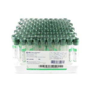 10ml BD Vacutainer Blood Collection Tubes with Sodium Heparin Additive Conventional Closure (Green)