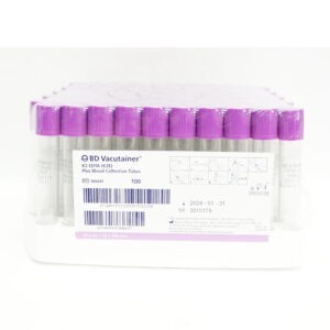 10ml BD Vacutainer Blood Collection Tubes with K2 EDTA Additive Hemogard™ Closure (Lavender)