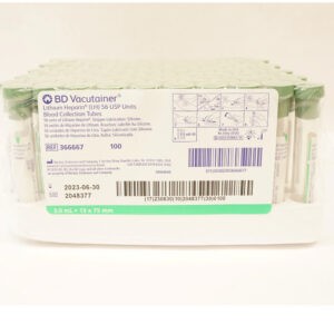 3ml BD Vacutainer Blood Collection Tubes with Lithium Heparin Conventional Closure Plastic Tube (Green)