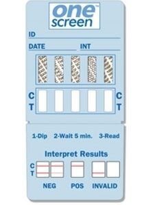 10 Panel Dip Card - Onescreen - THC/COC/AMP/OPI300/MAMP/PCP/BAR/MTD/PPX/BZO