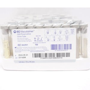 4ml BD Vacutainer Blood Collection Tubes with Boric Acid Sodium Formate / Sodium Borate Preservative Additive Conventional Closure Plastic Tube (Gray)
